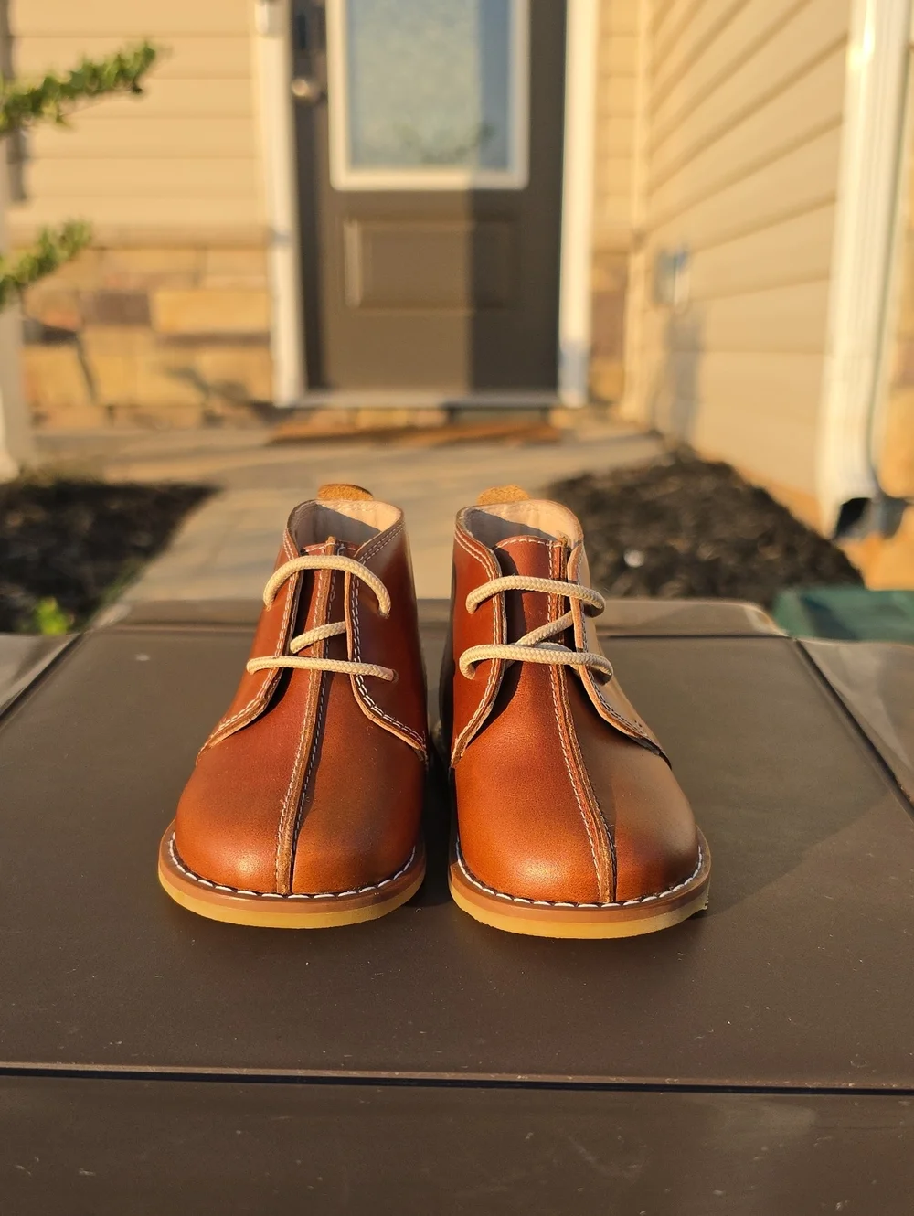 Elephantito Baby Brown Leather Walking Shoes Size 5